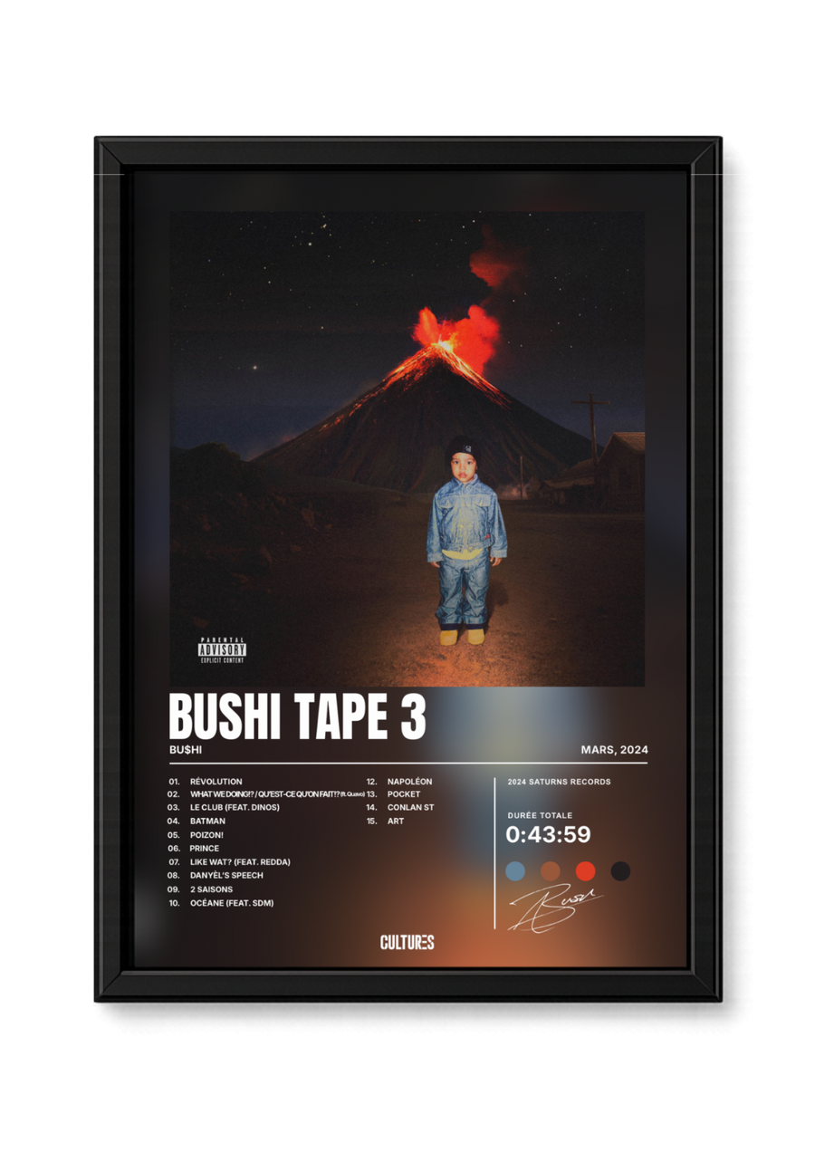 Cadre Bu$hi Bushi Tape 3 – fond coloré