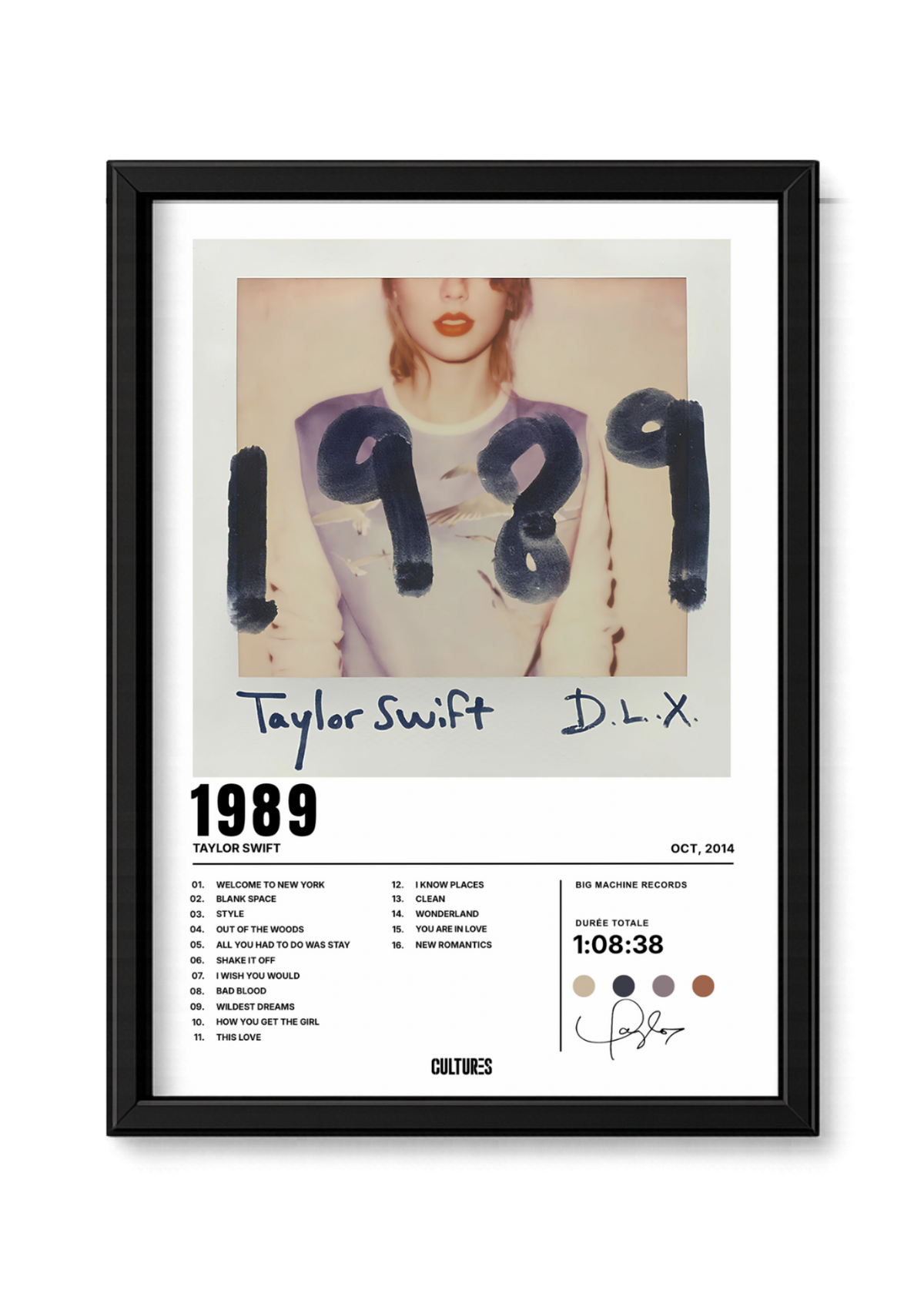 Cadre Taylor Swift 1989 – fond blanc