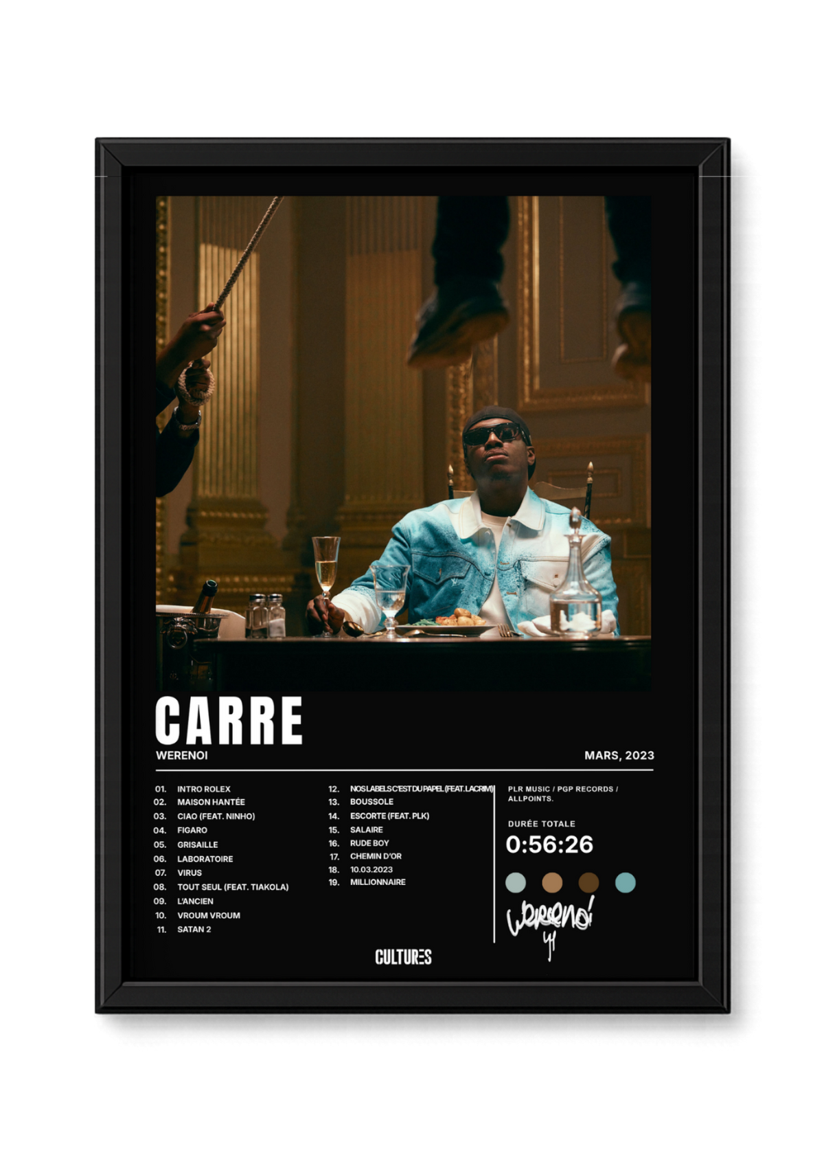 Cadre Werenoi Carré – fond noir