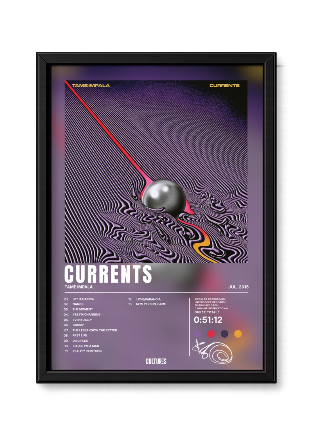 Cadre Tame Impala Currents – fond image