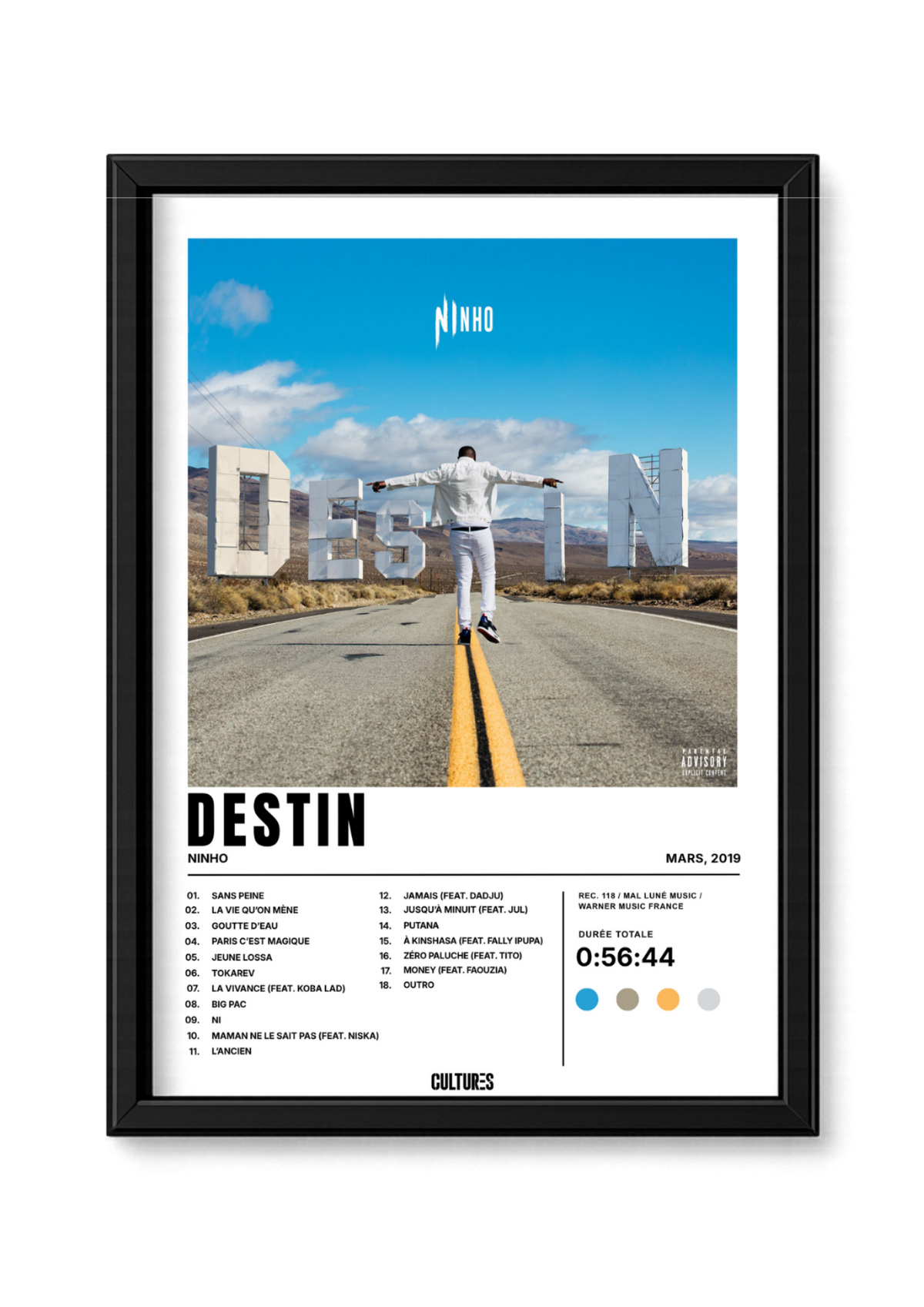 Cadre Ninho Destin – fond blanc