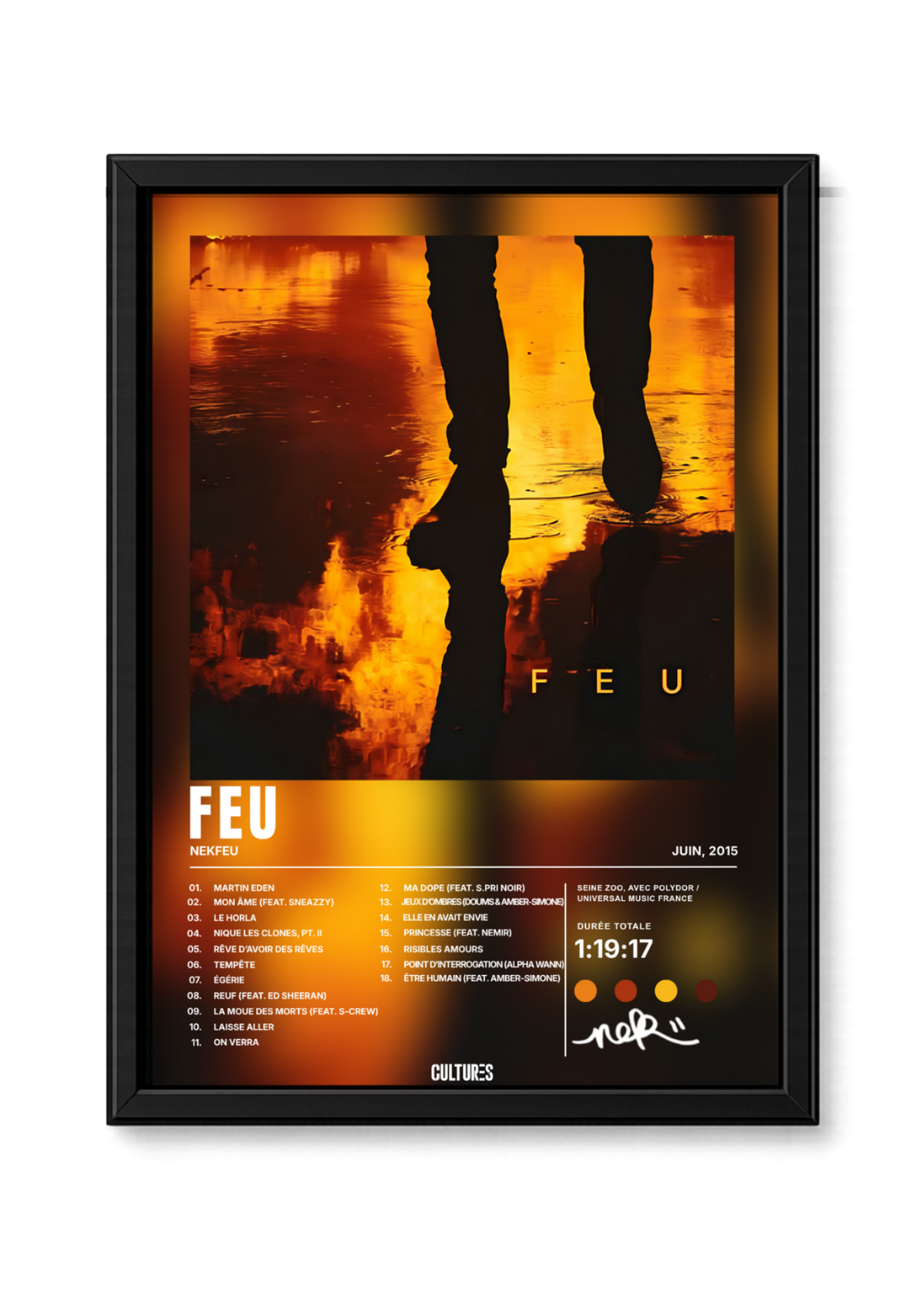 Cadre Nekfeu Feu – fond image