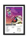 Cadre Kanye West Graduation – fond blanc