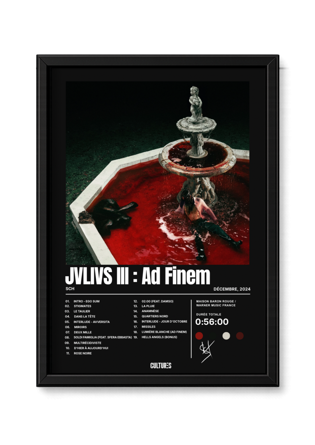 Cadre SCH JVLIVS III : Ad Finem – fond noir
