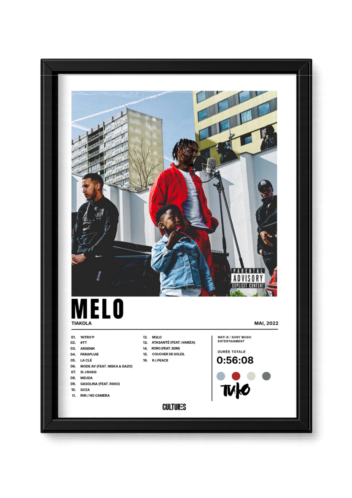 Cadre Tiakola Mélo – fond blanc