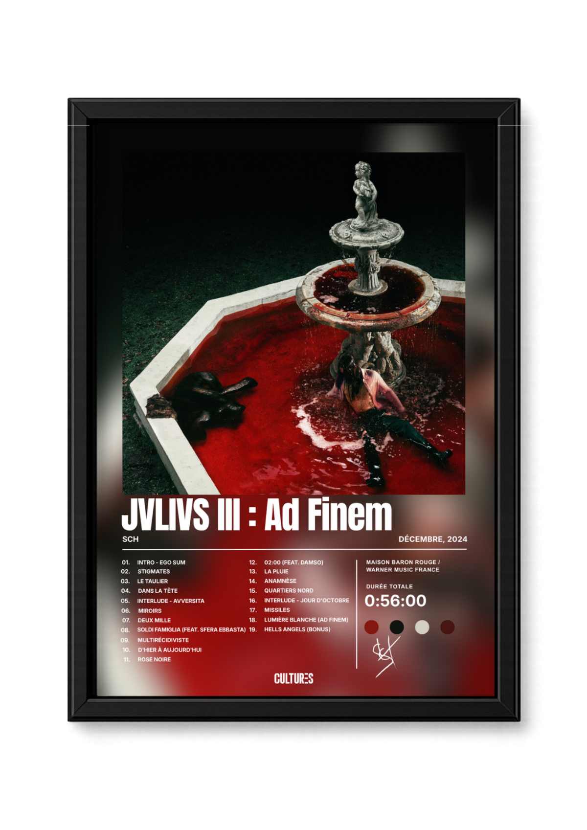 Cadre SCH JVLIVS III : Ad Finem – fond coloré