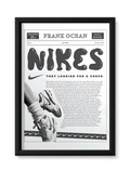 Cadre Nike style journal noir et blanc