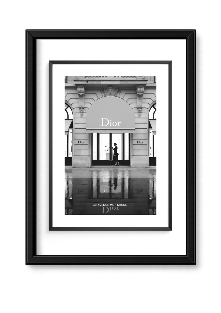 Cadre Dior 30 Avenue Montaigne noir et blanc