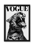 Cadre Vogue léopard noir et blanc