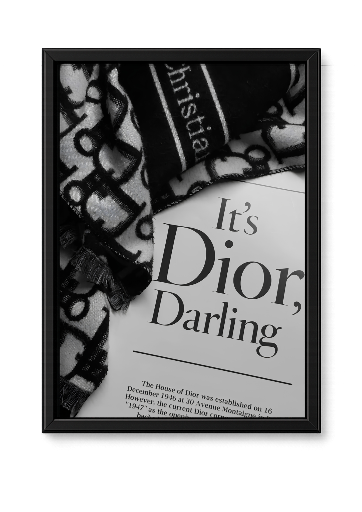 Cadre It's Dior Darling noir et blanc