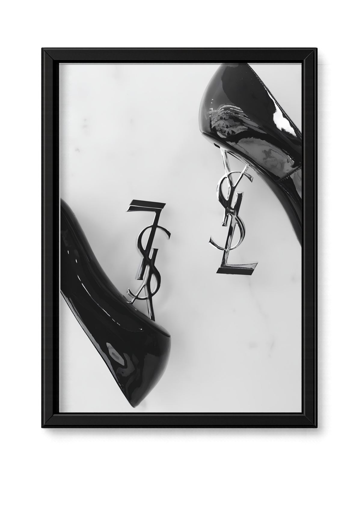 Cadre YSL escarpins noir et blanc