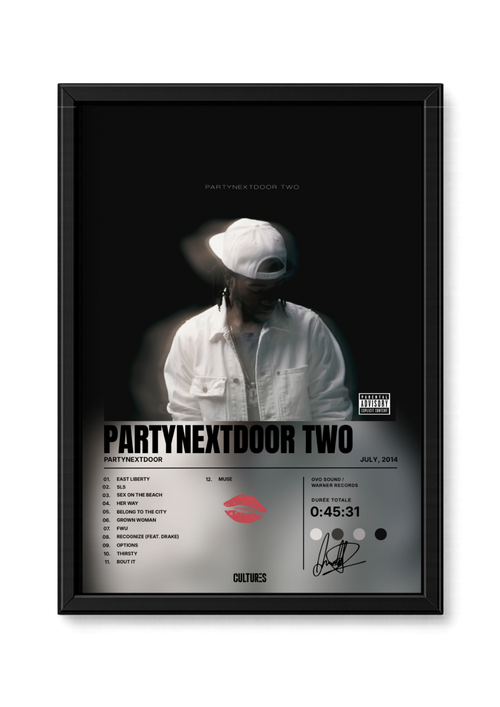 Cadre PARTYNEXTDOOR PARTYNEXTDOOR TWO – fond coloré