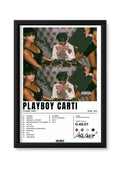 Poster encadré Playboi Carti avec fond blanc