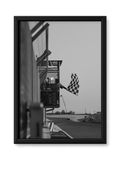 Cadre sport automobile drapeau à damier